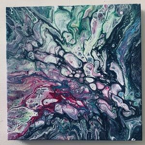 “Flush” Original Pour Painting on canvas